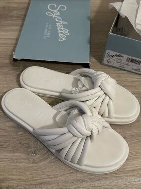 Seychelles SIMPLY THE BEST white leather sandals made in Italy size 10